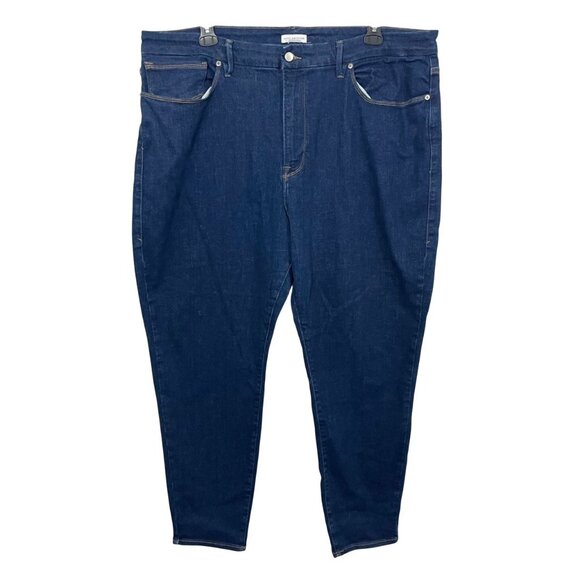 Good American Always Fits Jeans Dark Wash Denim Skinny - Size 28-32 - Picture 1 of 7